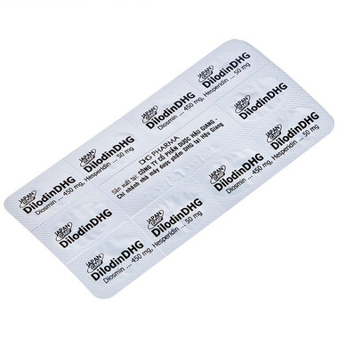 Thuốc Dilodin hỗ trợ điều trị bệnh trĩ cấp và mạn tính (5 vỉ x 10 viên)