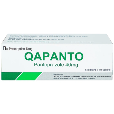 Thuốc Qapanto 40mg điều trị viêm loét và trào ngược dạ dày,thực quản (6 vỉ x 10 viên)