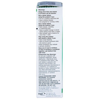 Thuốc Fleet Enema hỗ trợ làm giảm chứng táo bón (133ml)