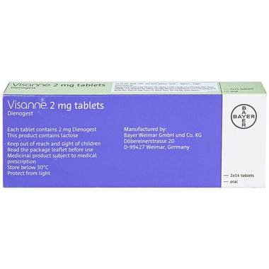 Thuốc điều trị lạc nội mạc tử cung Visanne 2mg (2 vỉ x 14 viên)