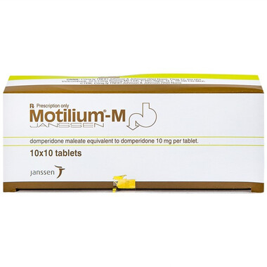 Thuốc Motilium-M 10mg Janssen điều trị nôn, buồn nôn (10 vỉ x 10 viên)