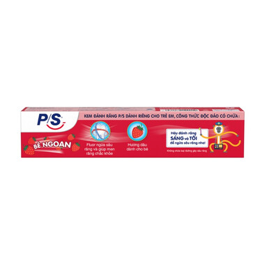 Kem đánh răng P/S Bé Ngoan hương dâu ngăn ngừa sâu răng (35g)