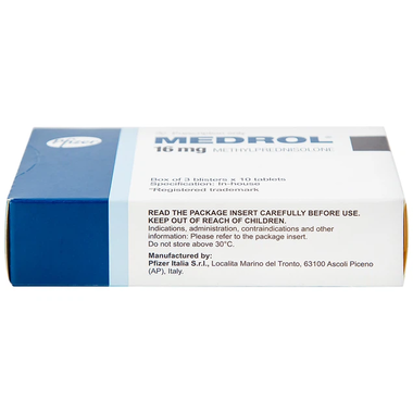 Thuốc Medrol 16mg điều trị rối loạn nội tiết, kháng viêm, dị ứng (3 vỉ x 10 viên)