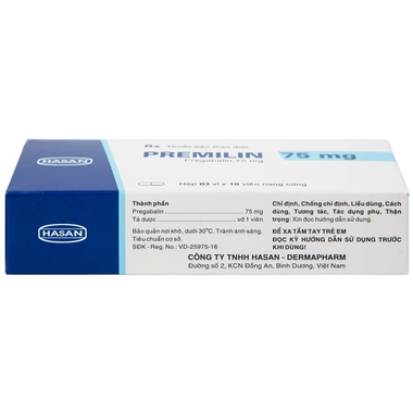 Thuốc Premilin 75mg Hasan điều trị bệnh động kinh (30 viên)