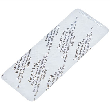 Thuốc Concor 5mg Merck điều trị tăng huyết áp (3 vỉ x 10 viên)