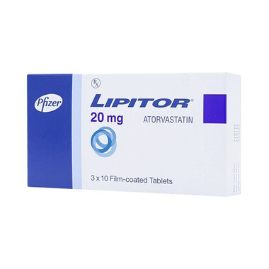Thuốc Lipitor 20mg Pfizer điều trị tăng cholesterol máu (3 vỉ x 10 viên)