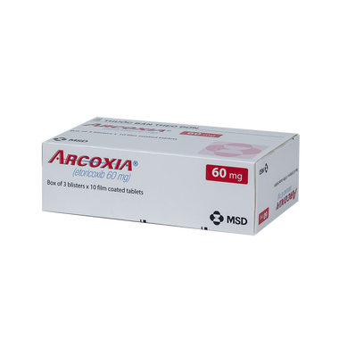 Thuốc Arcoxia 60mg MSD điều trị viêm khớp thống phong (3 vỉ x 10 viên)