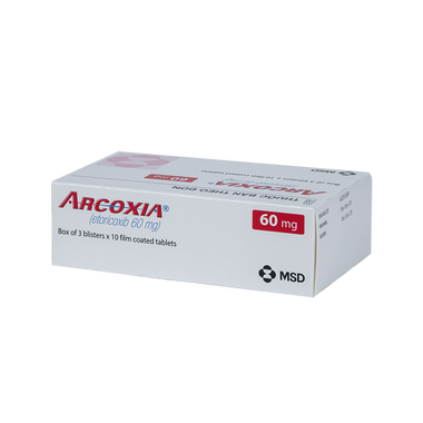 Thuốc Arcoxia 60mg MSD điều trị viêm khớp thống phong (3 vỉ x 10 viên)