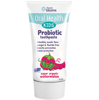 Kem đánh răng ngừa sâu răng vị dưa hấu Kids Probiotic Toothpaste - Super Organic Watermelon (50g)