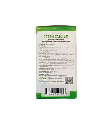 Thực phẩm bảo vệ sức khỏe GREEN CALCIUM (100 viên)