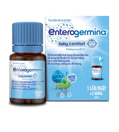 Thực phẩm bảo vệ sức khoẻ ENTEROGERMINA BABY COMFORT CH/8ML – bổ sung lợi khuẩn BB-12 hỗ trợ tiêu hoá cho trẻ