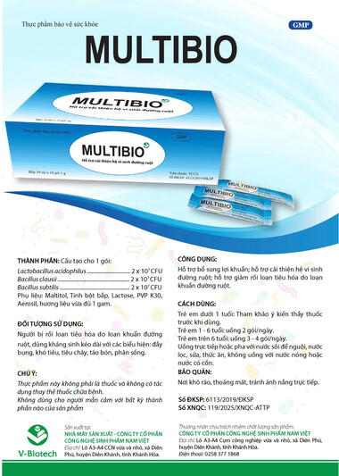 Thực phẩm bảo vệ sức khỏe MULTIBIO - Hộp 100 gói