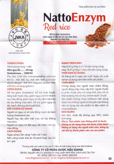 Thực phẩm bảo vệ sức khỏe NattoEnzym Red Rice (60 viên)