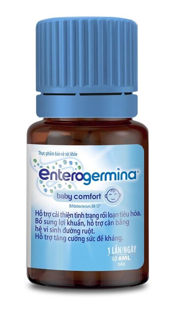 Thực phẩm bảo vệ sức khoẻ ENTEROGERMINA BABY COMFORT CH/8ML – bổ sung lợi khuẩn BB-12 hỗ trợ tiêu hoá cho trẻ