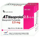 Thuốc A.T Bisoprolol 2.5mg điều trị suy tim mạn tính ổn định (10 vỉ x 10 viên)