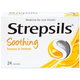Viên ngậm Strepsils Soothing mật ong &amp; chanh giảm đau họng (2 vỉ x 12 viên)