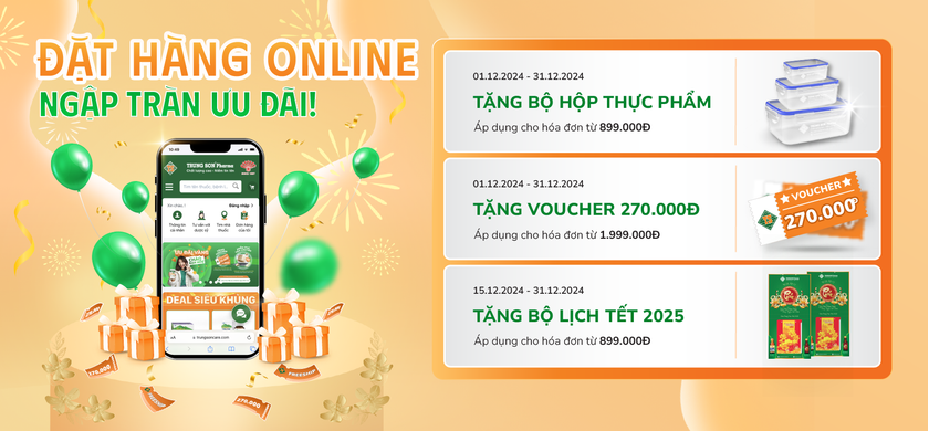 Đặt hàng online - Ngập tràn ưu đãi tháng 12