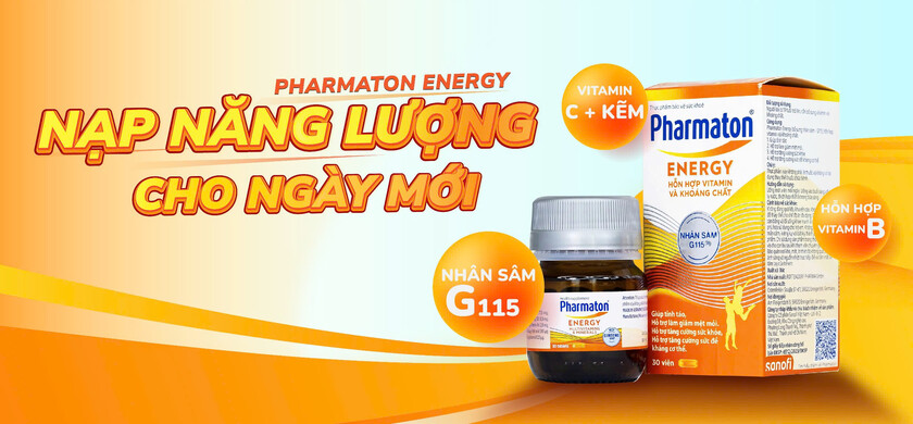 Viên uống Pharmaton Energy hỗn hợp vitamin và khoáng chất giúp tỉnh táo, hỗ trợ giảm mệt mỏi (30 viên)
