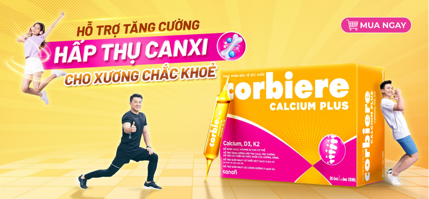 Dung dịch uống Calcium Corbière Extra trị loãng xương, còi xương (30 ống x 10ml)
