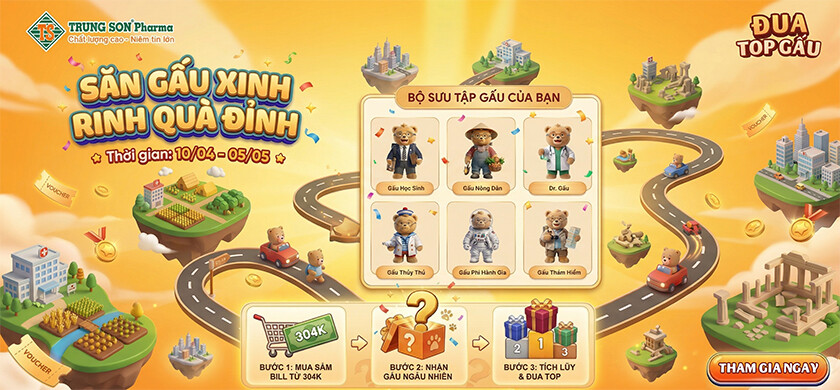 Săn Gấu xinh - Rinh Quà Đỉnh - Từ 10/04 đến 05/05